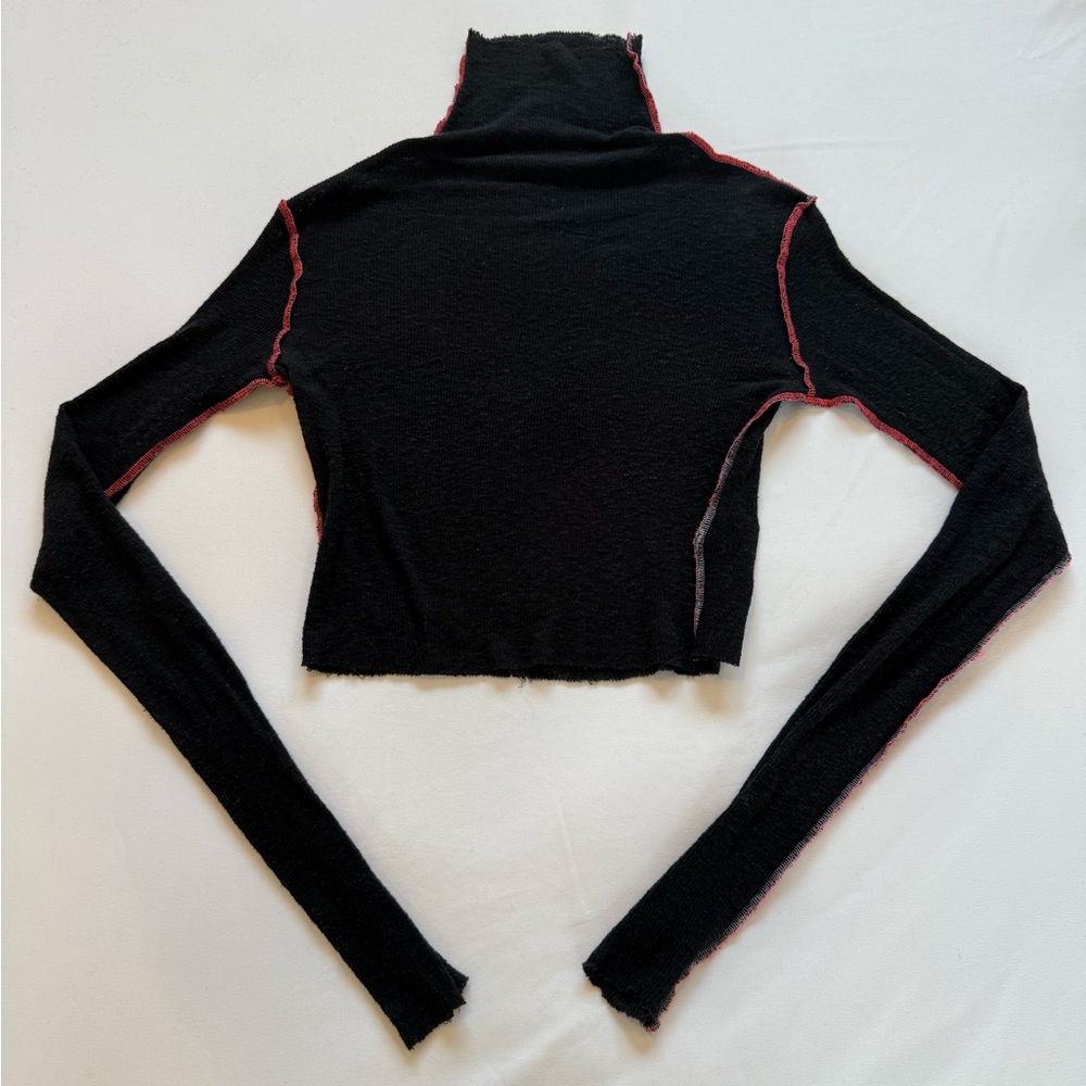 ARE YOU AM I Black Turtleneck Top